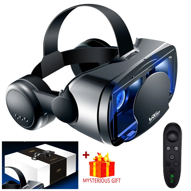 3D VR Headset Smart Virtual Reality Glasses Helmet for Smartphones Phone Lenses Headphones 7 Inches Binoculars Goggles Devices