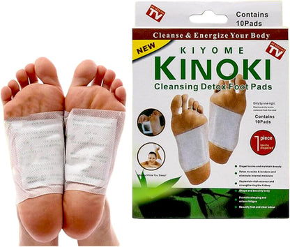 10PCS/ Kinoki Detox Foot Patch Bamboo Patches With Adhersive Cleansing Foot pads Foot Care Tool Improve Sleep fatigue relief