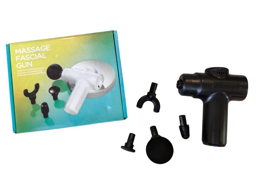 Portable Massage Gun White Rechargeable 12 Attachments