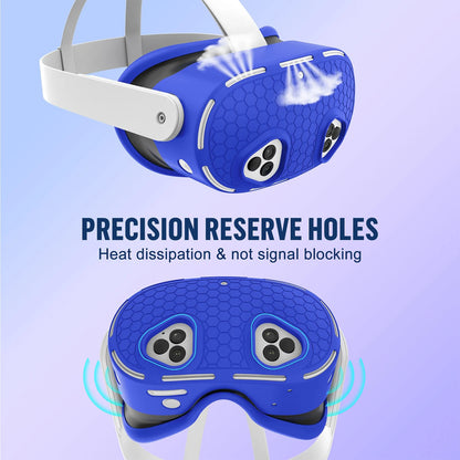 Silicone Protective Cover for Meta Quest 3S Accessories，VR Headset Controller Anti-Scratch Soft Shell Case For Oculus Quest 3S