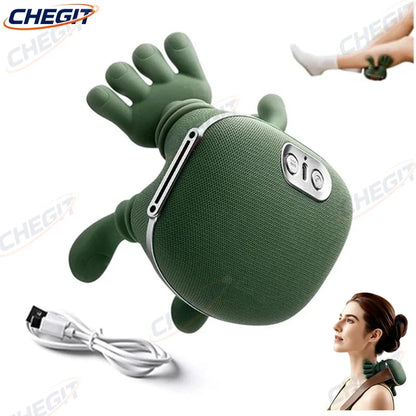 Neck Shoulder Massager Finger Pressure Shiatsu Neck Back and Shoulder Massager Electric Kneading Neck Deep Massage Muscle Relax