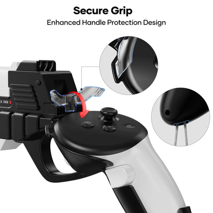 APEXINNO Controllers Gun Stock Cover for Meta Quest 3 VR Controller Electric Pistol Grips Cover For Oculus Quest 3S Accessories