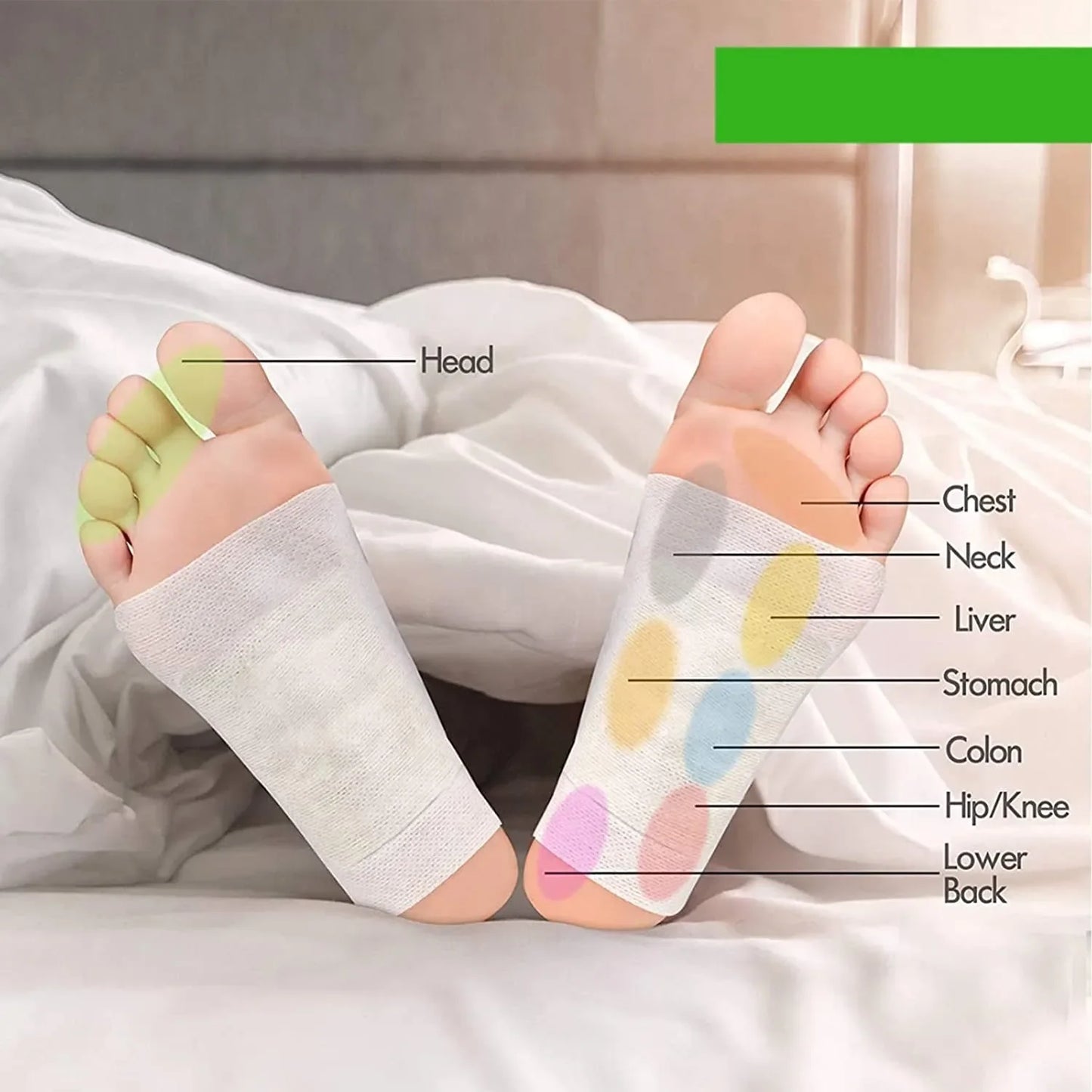 10PCS/ Kinoki Detox Foot Patch Bamboo Patches With Adhersive Cleansing Foot pads Foot Care Tool Improve Sleep fatigue relief