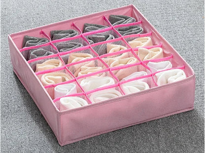 11 Compartment Home Collapsible Underwear Storage Box Nylon Organizing Dormitory Storage Bra Organizing Breathable Mesh Bag