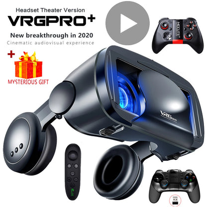 3D VR Headset Smart Virtual Reality Glasses Helmet for Smartphones Phone Lenses Headphones 7 Inches Binoculars Goggles Devices